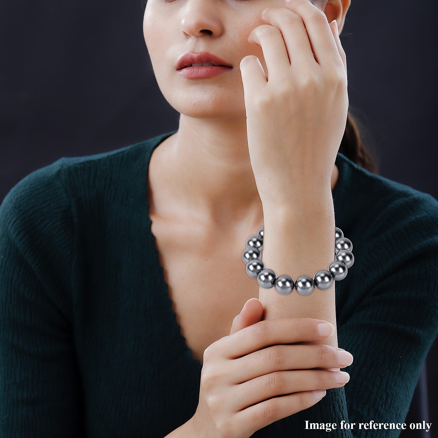 One Time Deal - Hematite Bracelet (Size 7.5 Strachable) 500.00 Ct. 7660412 8