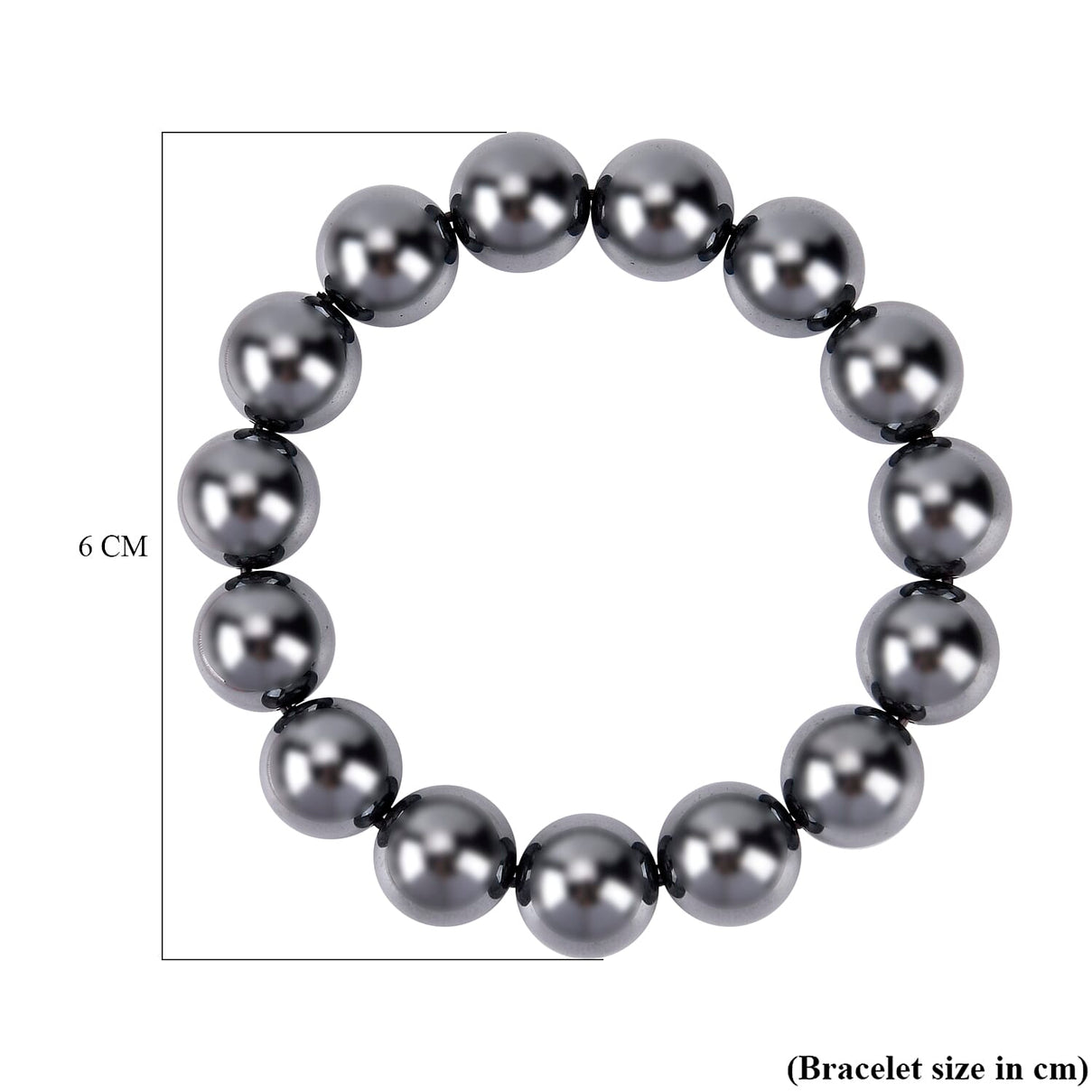 One Time Deal - Hematite Bracelet (Size 7.5 Strachable) 500.00 Ct. 7660412 15