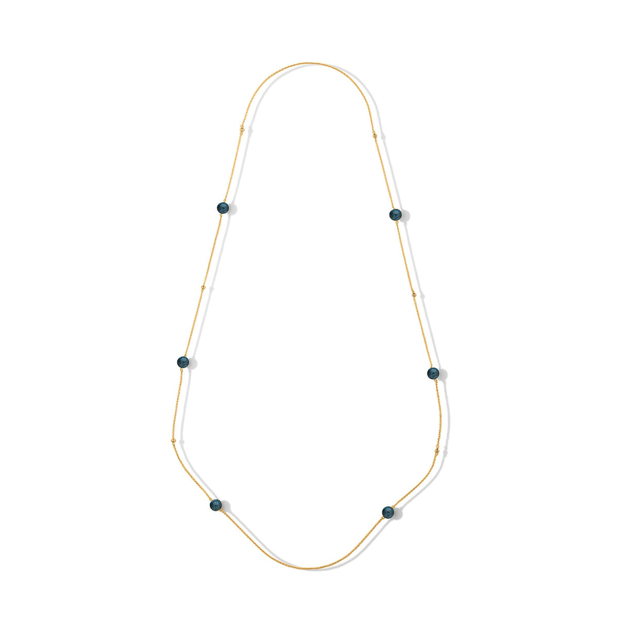 Tucson Close Out -Neon Apatite Station Necklace (Size - 36) V32516541 0