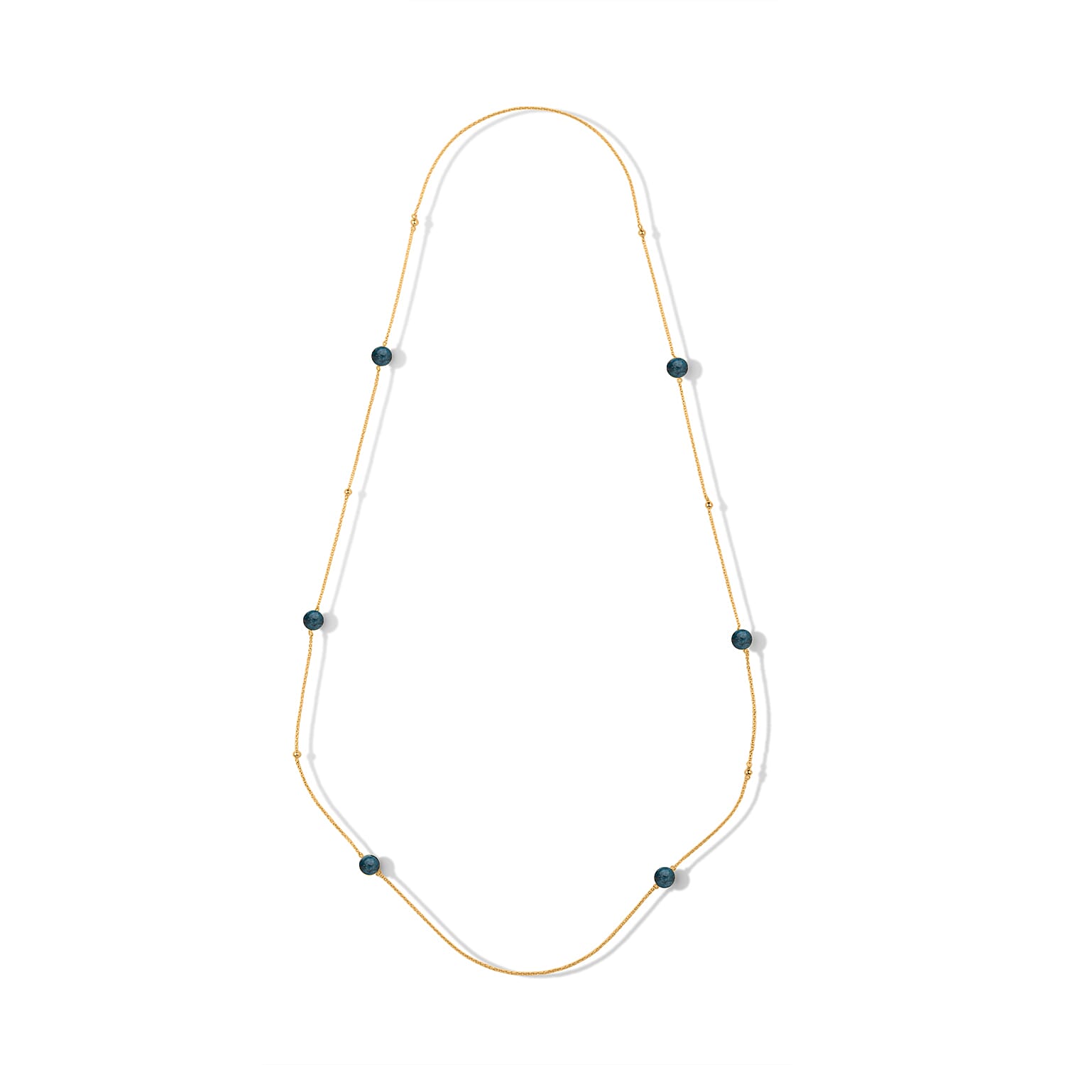 Tucson Close Out -Neon Apatite Station Necklace (Size - 36) V32516541 0