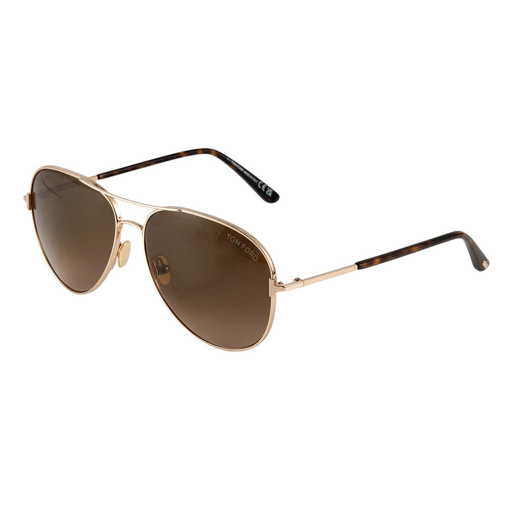 One Time Designer Closeout - Tom Ford Unisex Aviator Sunglasses with Grey Lenses - Aviator