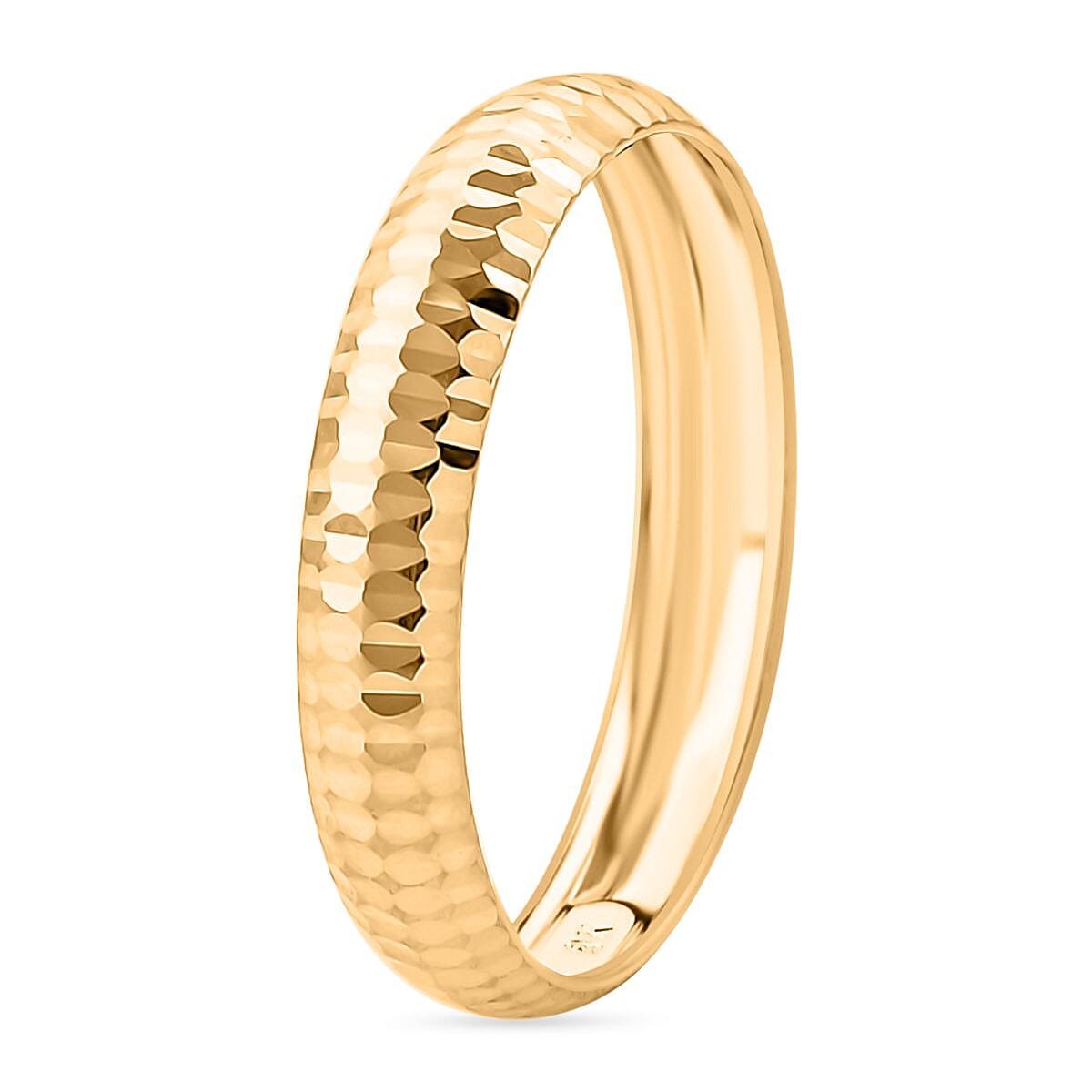 Royal Bali Collection - 9K Yellow Gold Diamond-Cut Band Ring 7995009 8