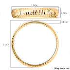 Royal Bali Collection - 9K Yellow Gold Diamond Cut Band Ring