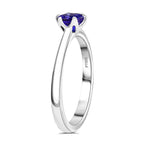 Rhapsody 950 Platinum AAAA Tanzanite Solitaire Ring, Platinum Wt. 3.95 Gms.