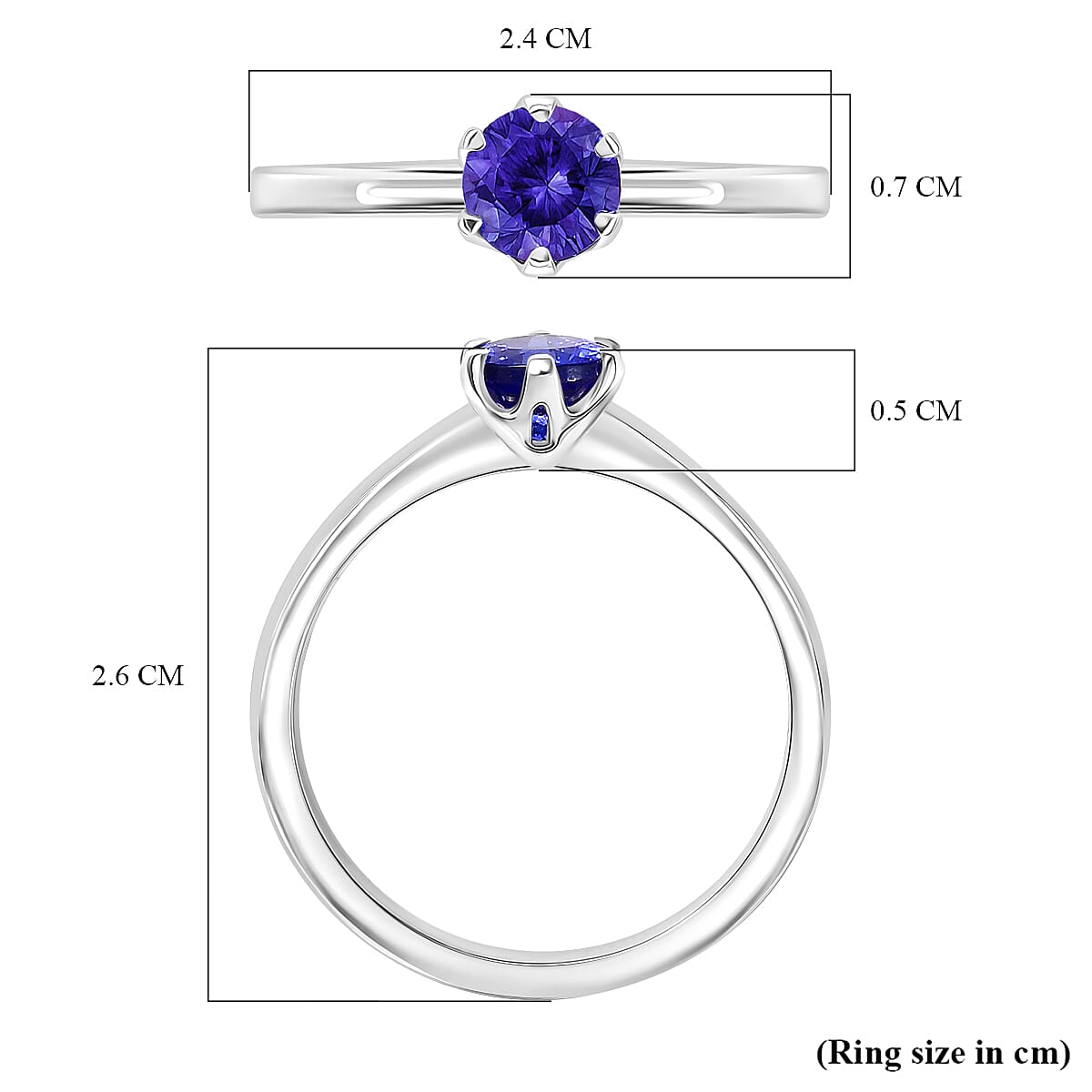 RHAPSODY 950 Platinum AAAA Tanzanite Ring 8050913 6
