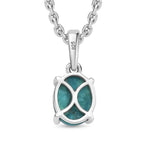 Opalina Pendant With Chain (Size - 20) in Sterling Silver 1.60 Ct.
