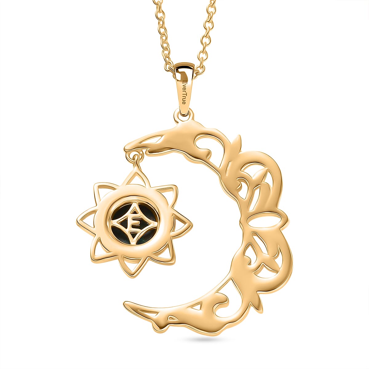 Opalina Moon Pendant with Chain (Size 20) in Yellow Gold Plated 2.00 Ct. 4432049 5