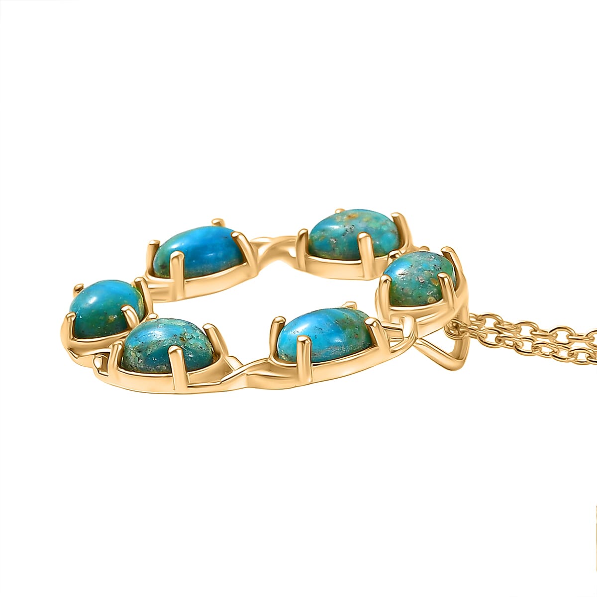 Opalina Pendant with Chain (Size 20) in Yellow Gold Plated 4.20 Ct. 4432050 4