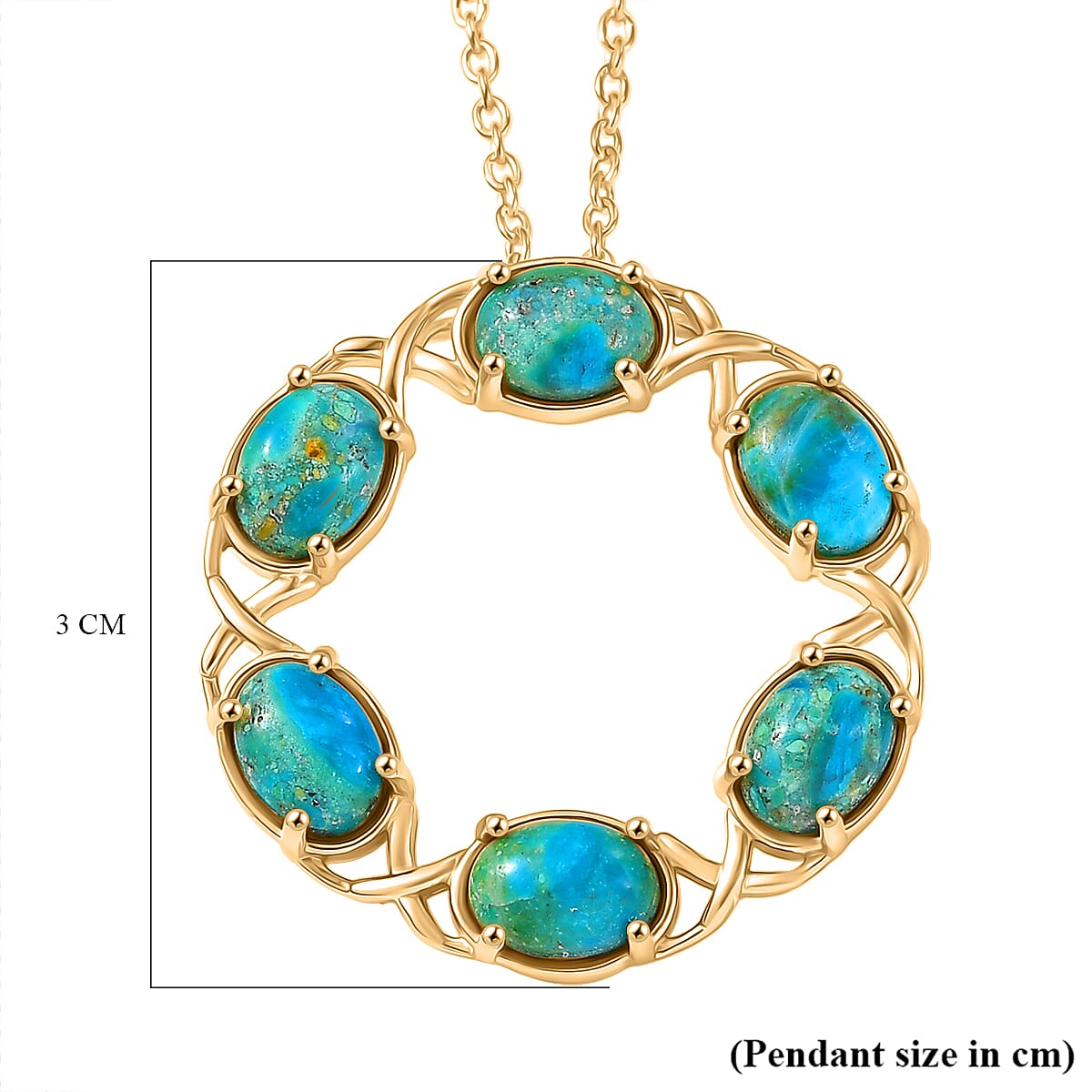 Opalina Pendant with Chain (Size 20) in Yellow Gold Plated 4.20 Ct. 4432050 7