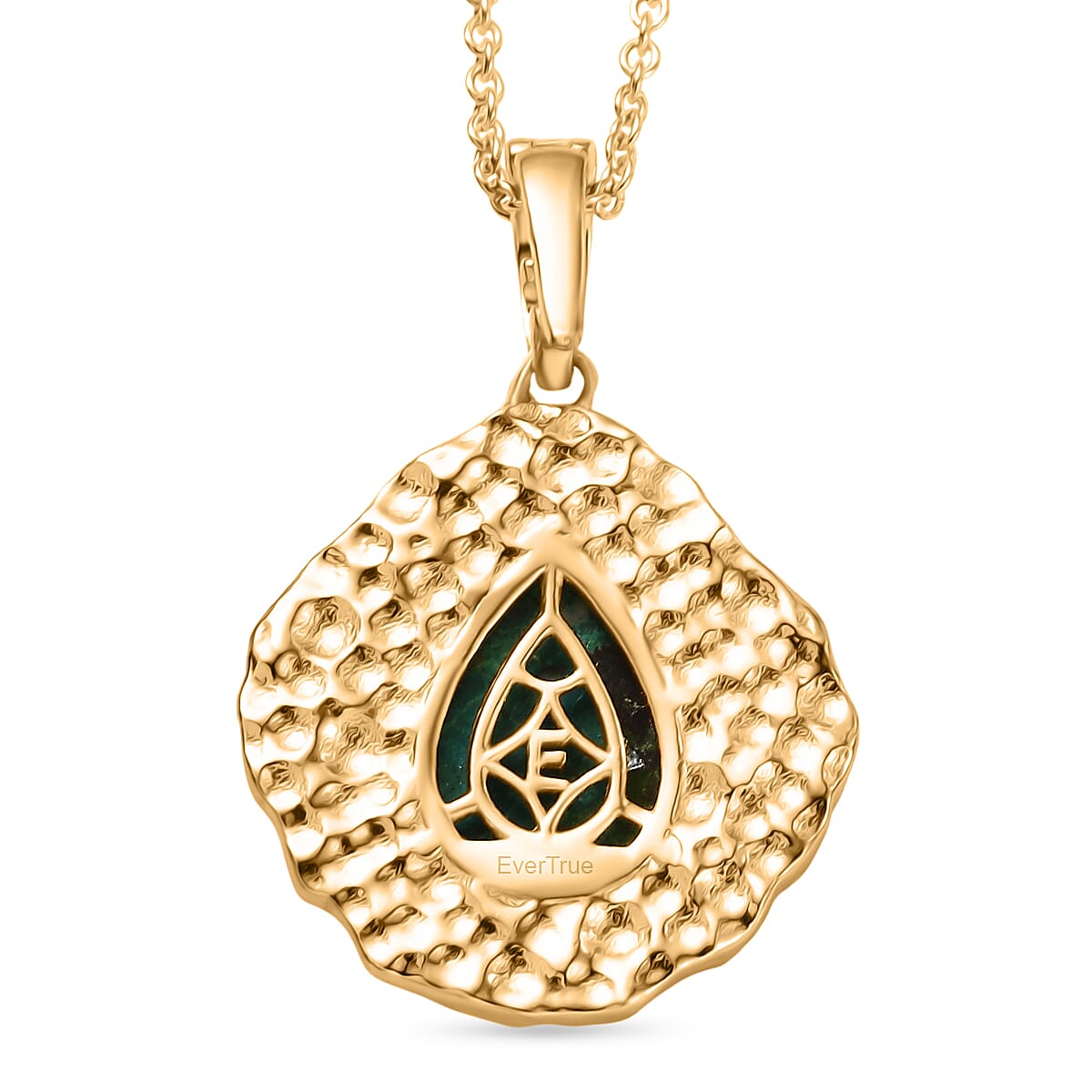 Pear Cut Opalina Pendant with Chain (Size 20) in Yellow Gold Plated 4.50 Ct. 4432054 5