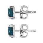 Opalina Solitaire Stud Push Post Earring in Sterling Silver 1.36 Ct.