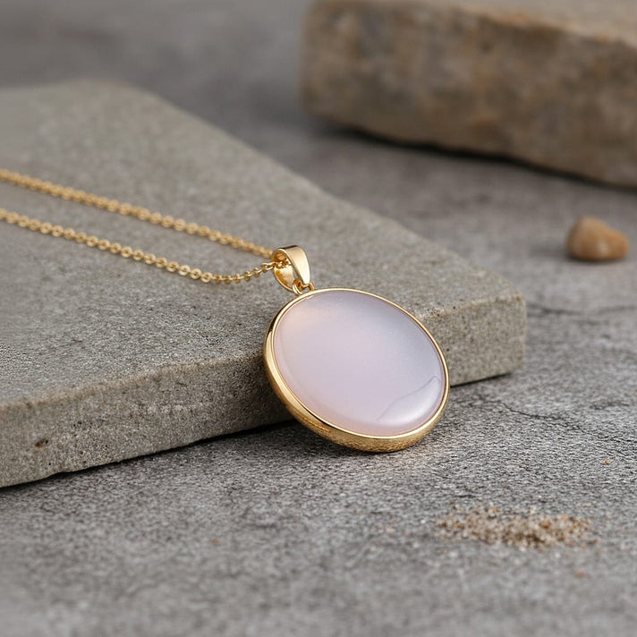 Opalite Mystic Glow Pendant with Chain (Size 20-2 Ext) in Yellow Gold Tone 15.00 Ct. (35x21) 4426080 2