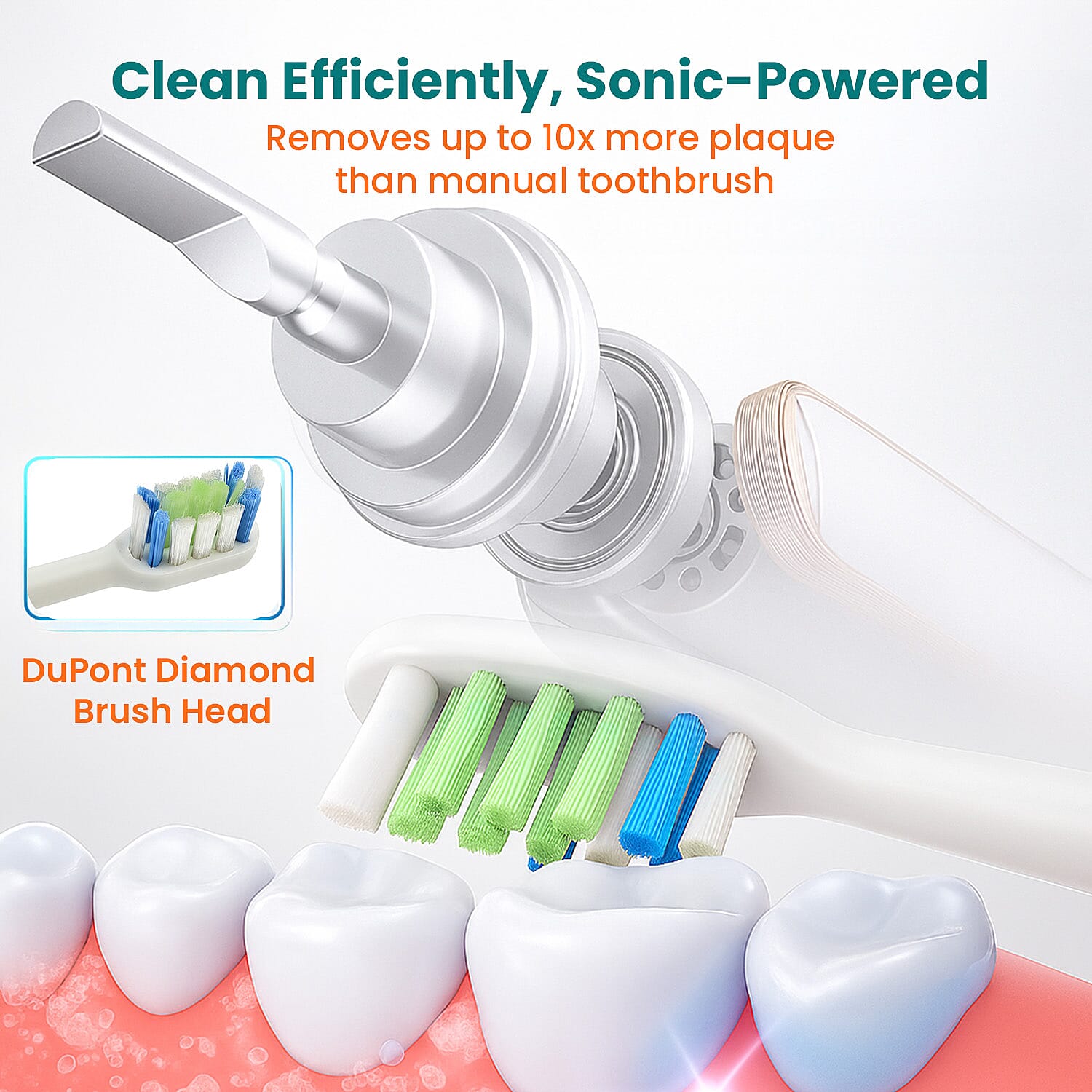 Opatra- Clean Pro5 - Electric Toothbrush with 2 Replacement Heads, LIFETIME WARRANTY 7180139 3