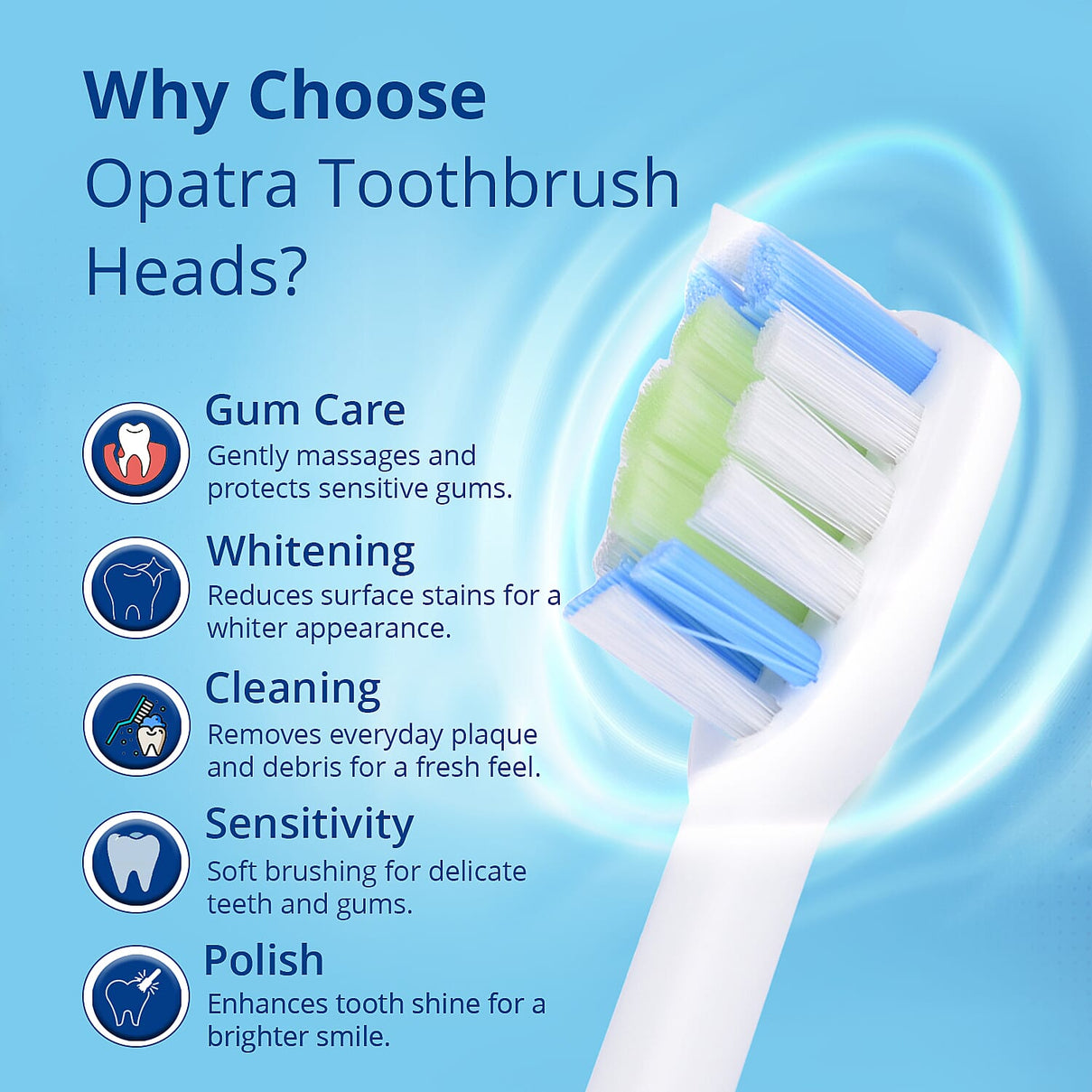 Opatra: Set of 2 - Additional Toothbrush Heads 6885794 4