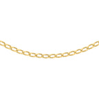 9K Yellow Gold Open Curb Chain With Spring Ring Clasp (Size - 18)
