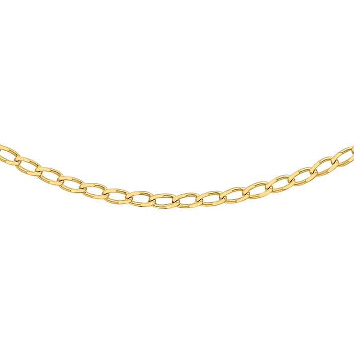 Open Curb Chain 18 Inch in 9K Yellow Gold 7576473 1