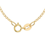 9K Yellow Gold Open Curb Chain With Spring Ring Clasp (Size - 18)