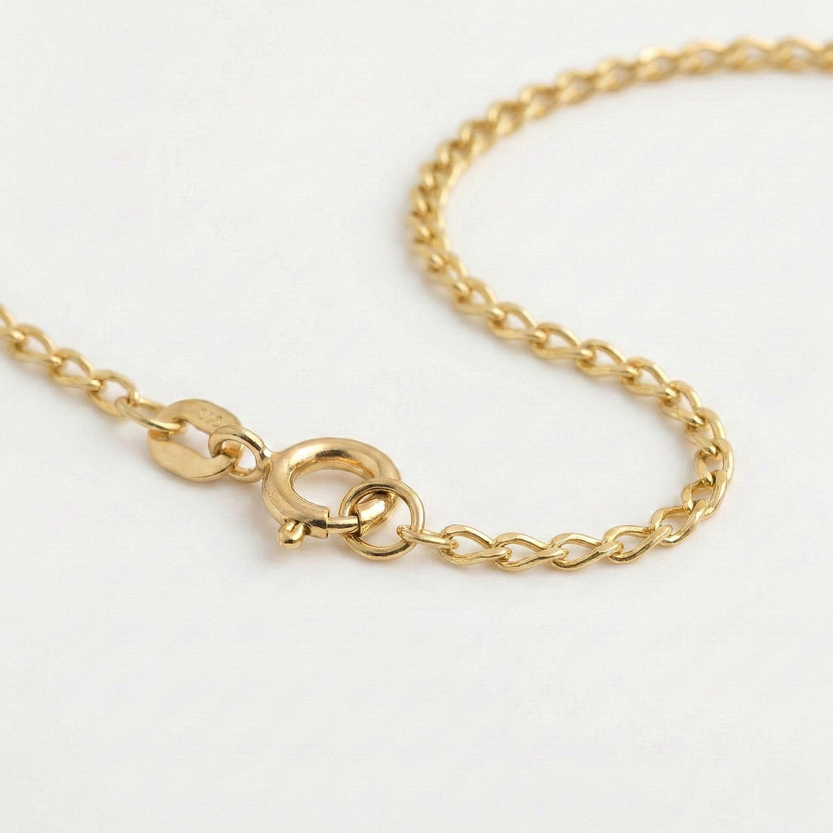 Open Curb Chain 20 Inch in 9K Yellow Gold 7576659 4