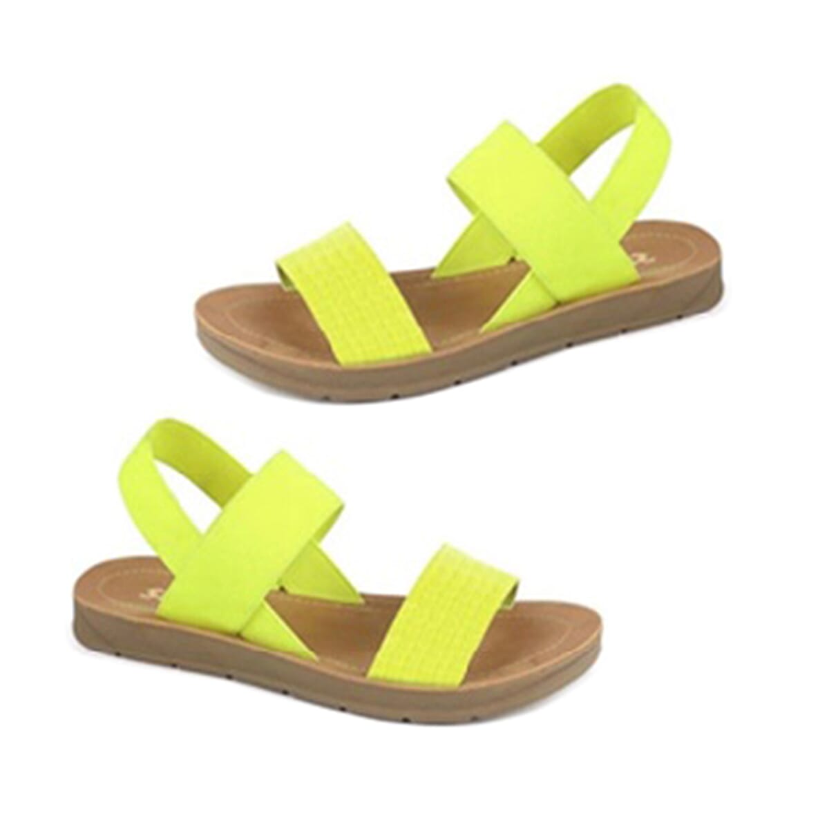 Open Toe Sling Back Sandals- Yellow 6246934 0