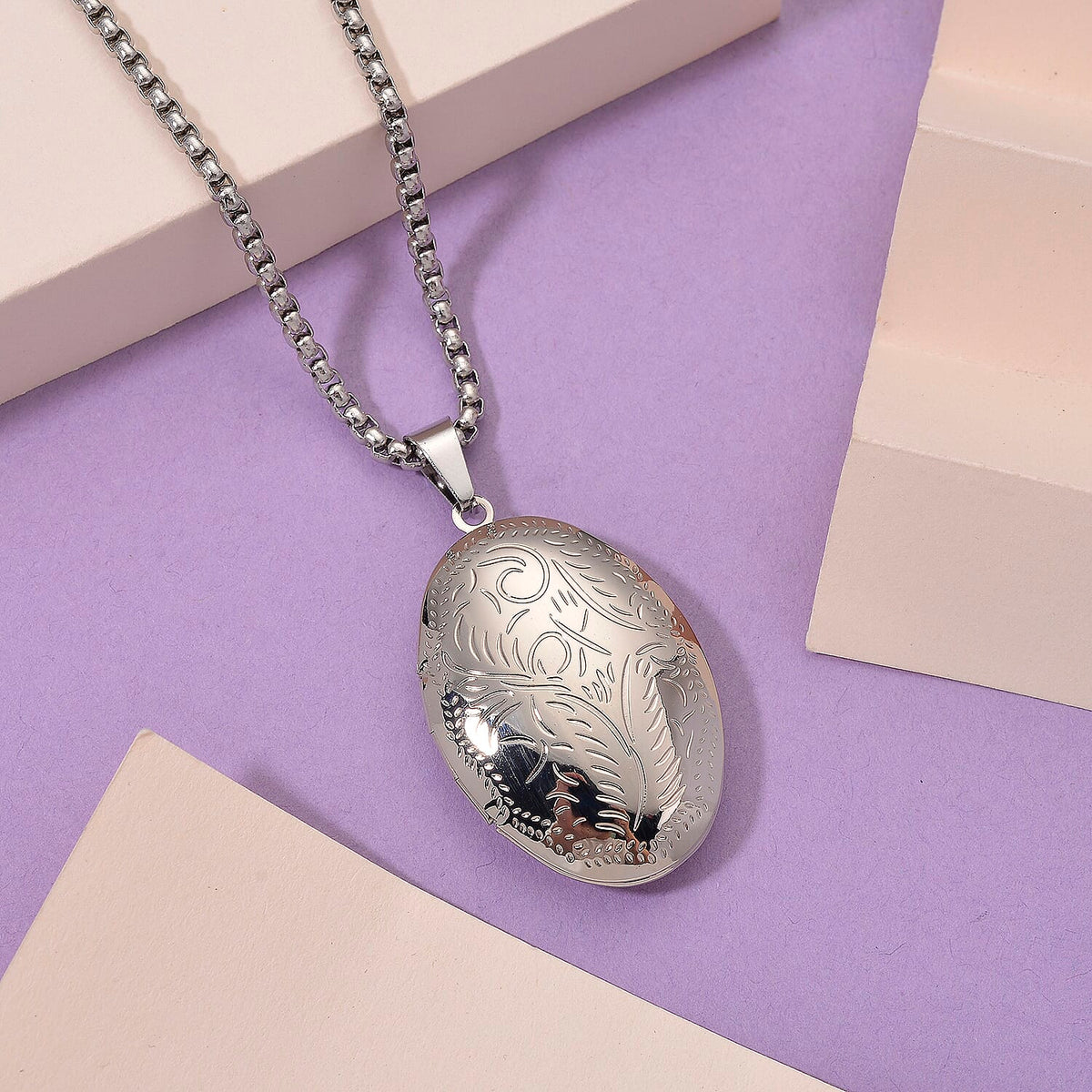 Openable Locket Pendant with Box Necklace (Size 22-2 Ext) 4388919 2