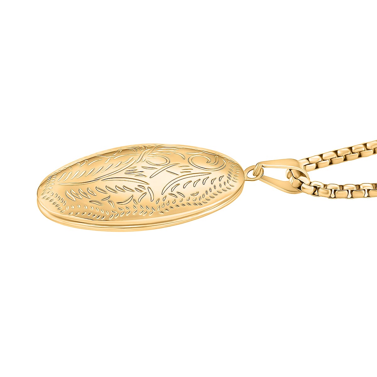 Openable Locket Pendant with Box Necklace (Size 22-2 Ext) in Yellow Gold Plated V32703864 3