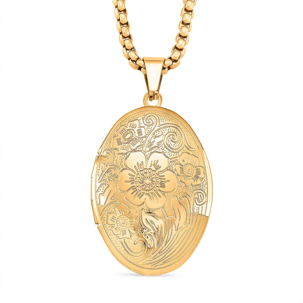 Openable Locket Pendant with Box Chain (Size 22-2 Ext)