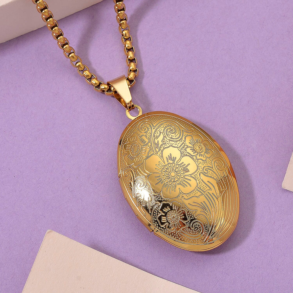 Openable Locket Pendant with Box Chain (Size 22-2 Ext)
