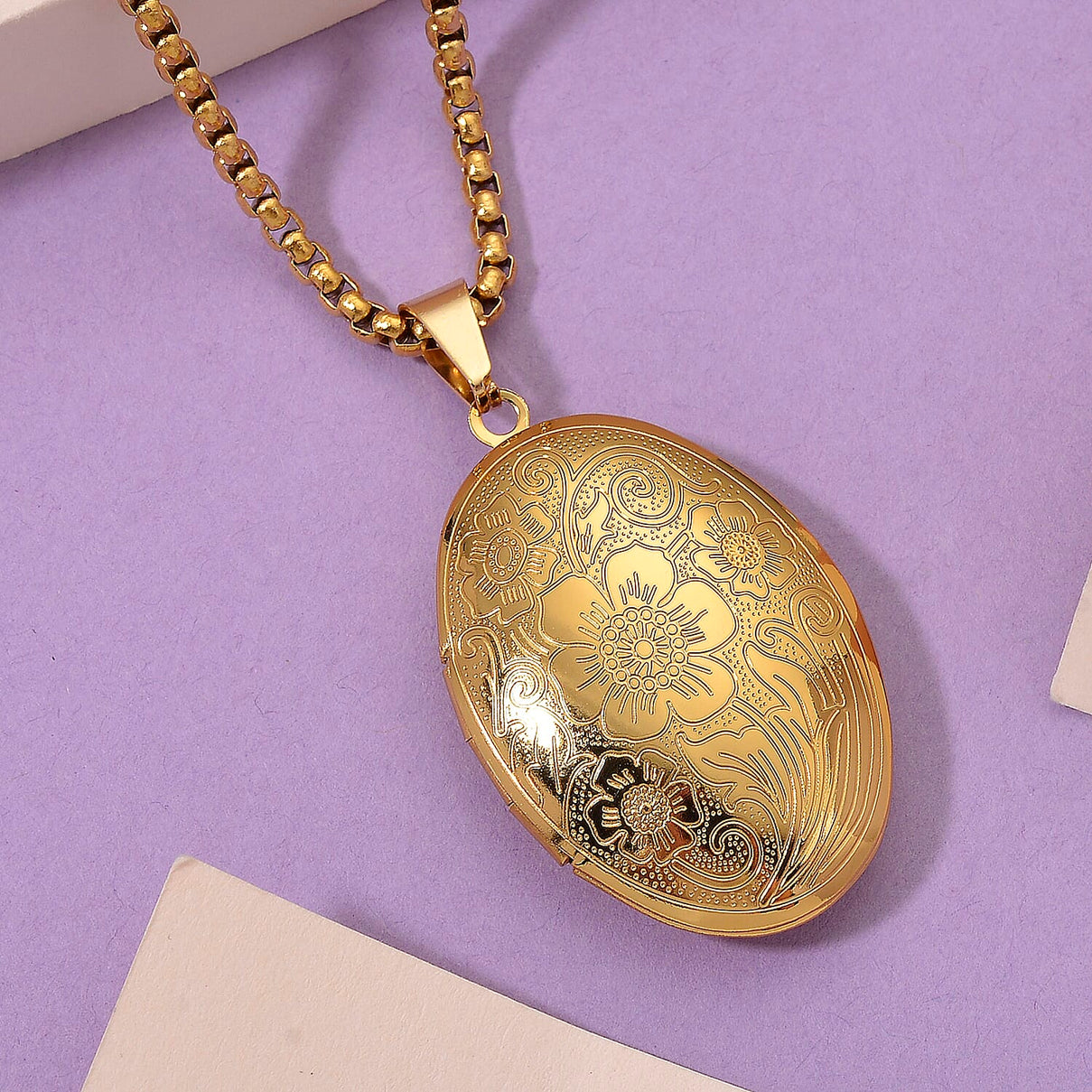 Openable Locket Pendant with Box Chain (Size 22-2 Ext) 4388934 2
