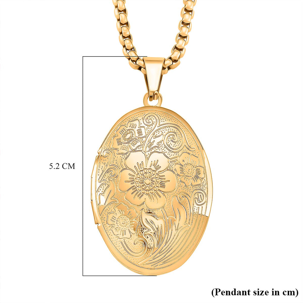 Openable Locket Pendant with Box Chain (Size 22-2 Ext)
