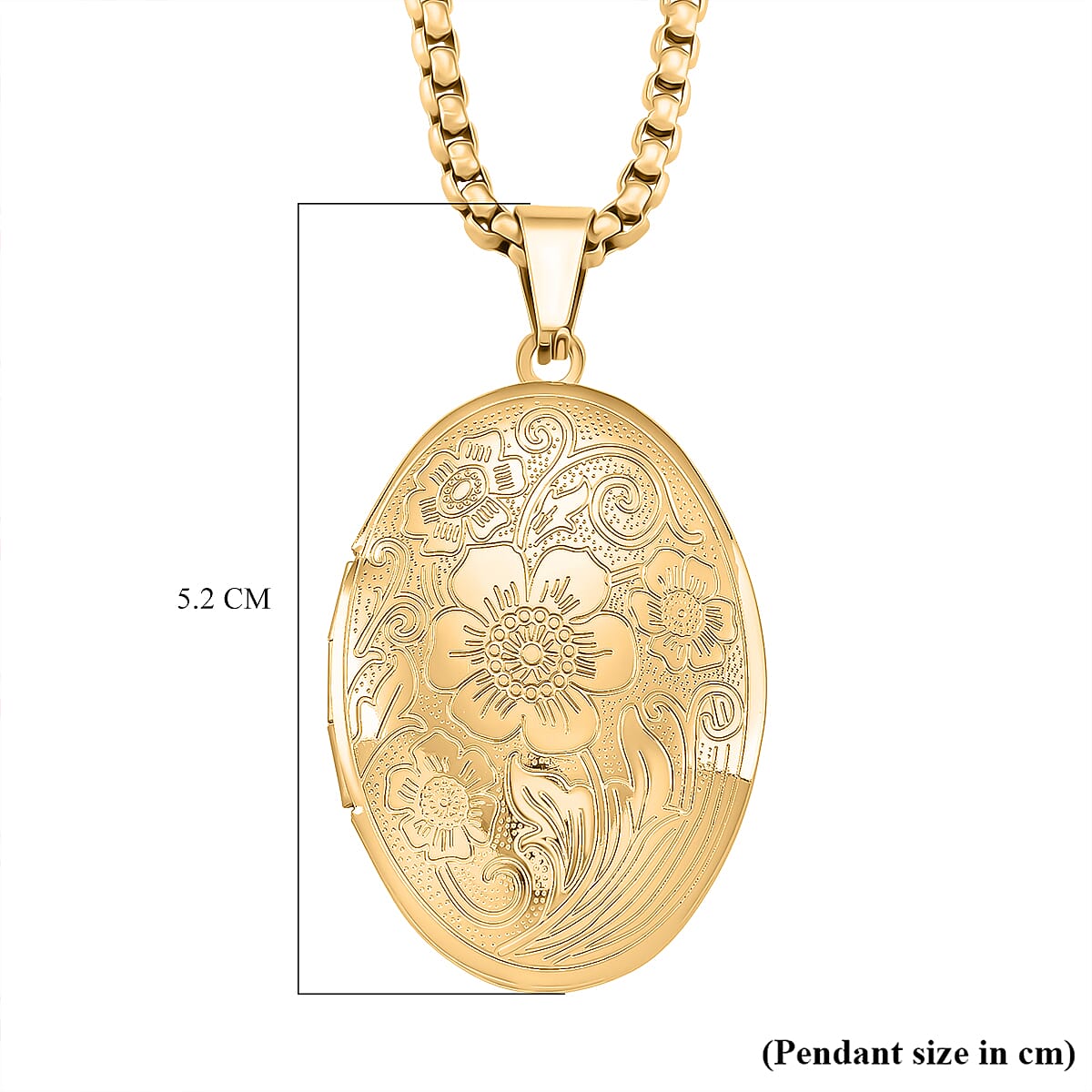 Openable Locket Pendant with Box Chain (Size 22-2 Ext) 4388934 7