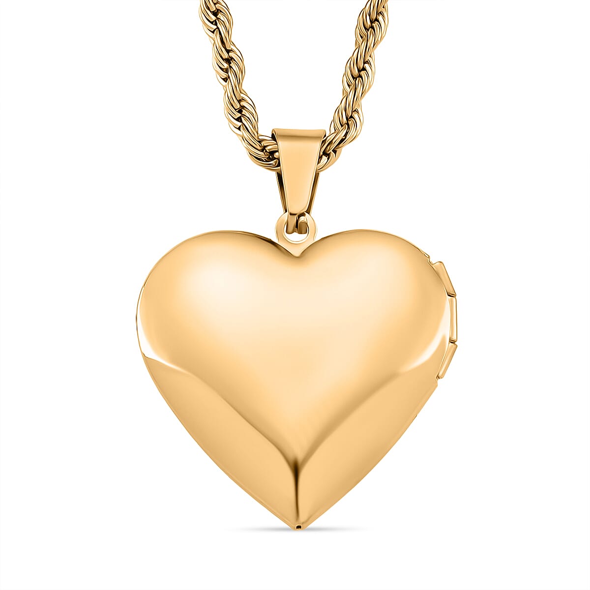 Heart Locket Pendant with Rope Necklace (Size 22-2 Ext)(Outer Pendant Size 28.70x27.30mm). V32701102 4