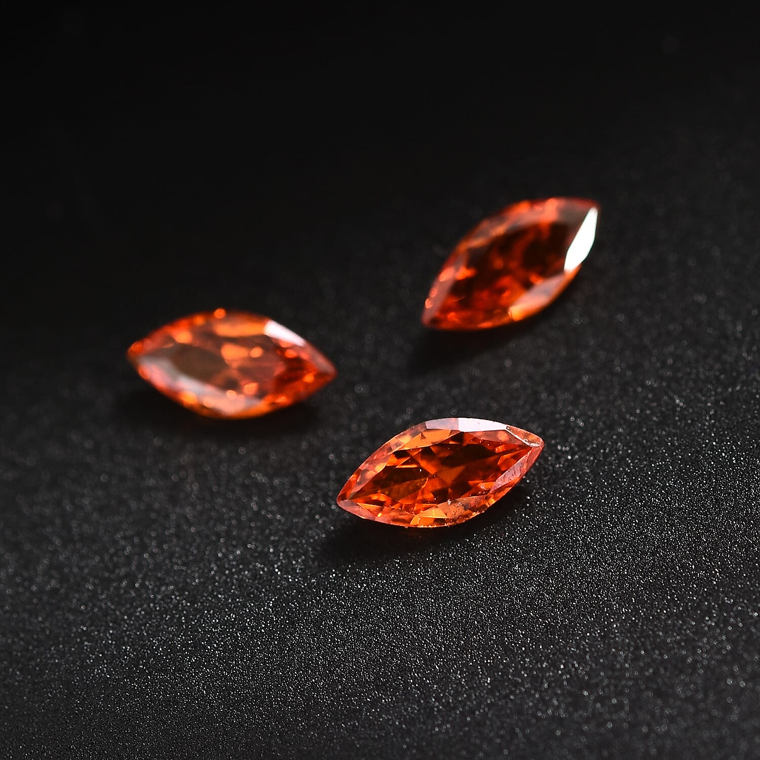Set of 3 Orange Cubic Zirconia Loose Gemstones in Marquee Shape 0.5 Ct. (5x2.5 mm) 8068386 1
