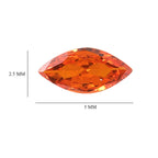 Orange Cubic ZirconiaMarquee Gemstone 0.5 Ct. - 5x2.5 mm
