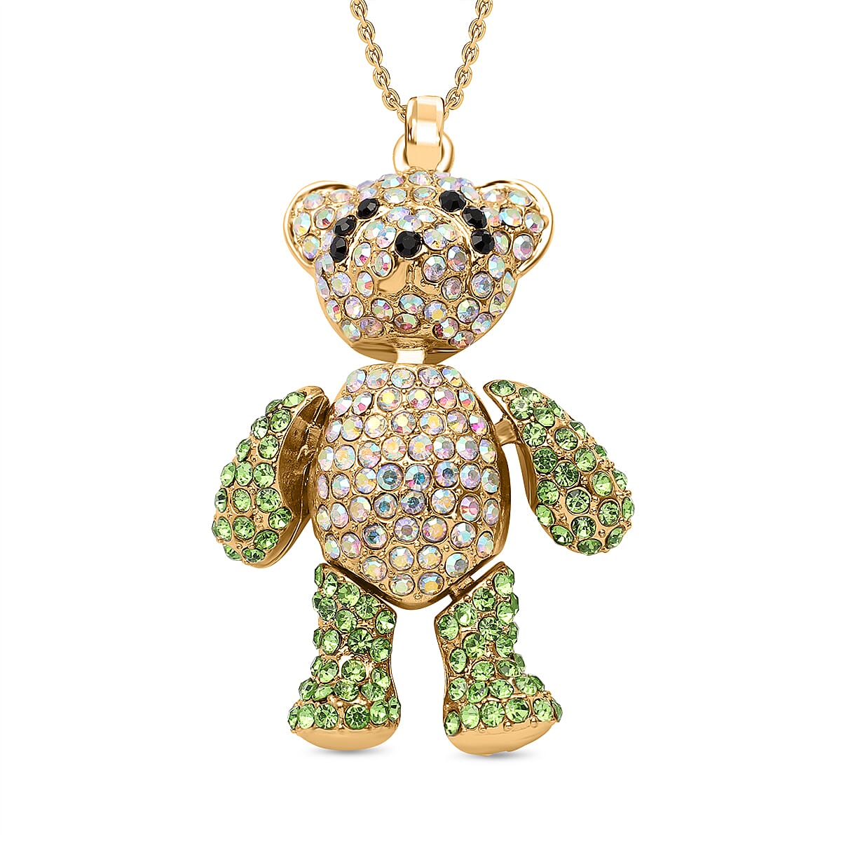 Multi Color Crystal Cubic Zirconia Pendant with Chain (Size 24-2 EXT) 4053289 6