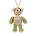Multi Color Crystal Cubic Zirconia Pendant with Chain (Size 24-2 EXT)