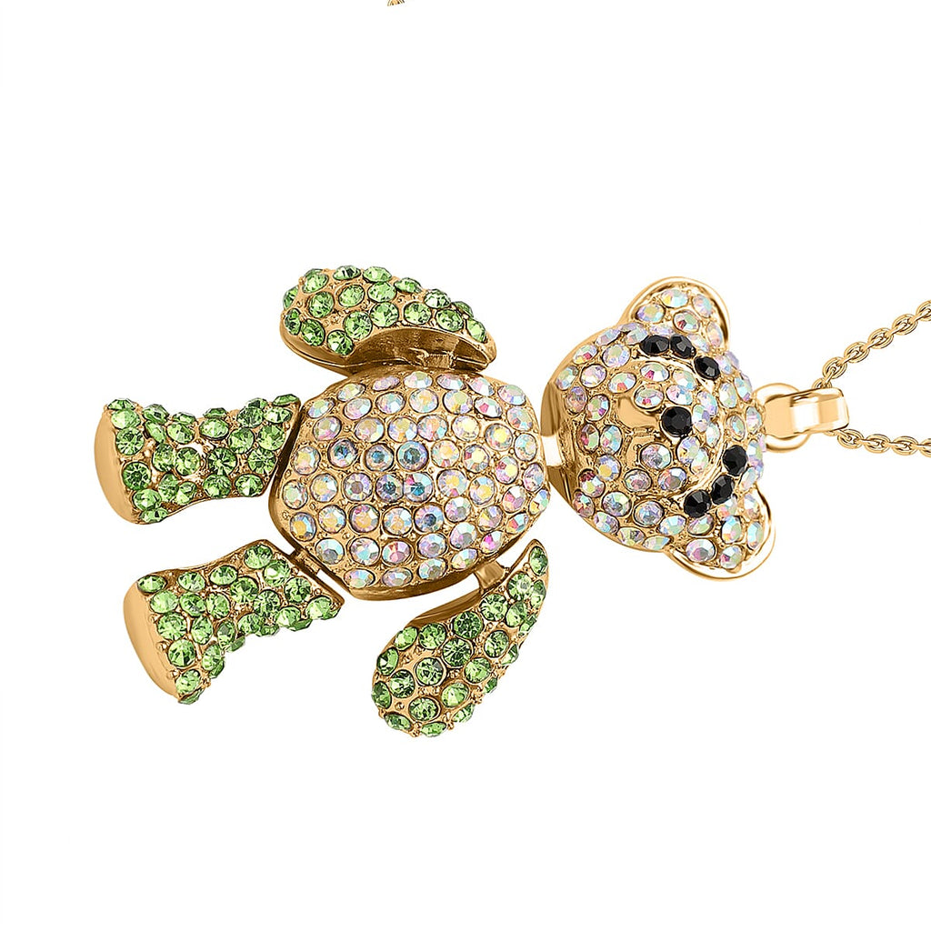 Multi Color Crystal Cubic Zirconia Pendant with Chain (Size 24-2 EXT)