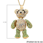 Multi Color Crystal Cubic Zirconia Pendant with Chain (Size 24-2 EXT)