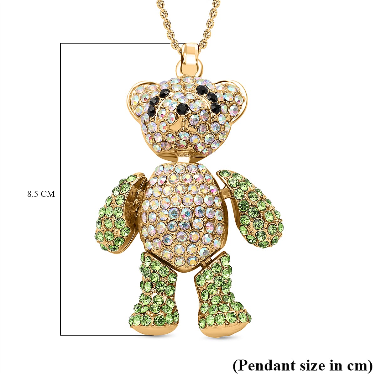 Multi Color Crystal Cubic Zirconia Pendant with Chain (Size 24-2 EXT) 4053289 10