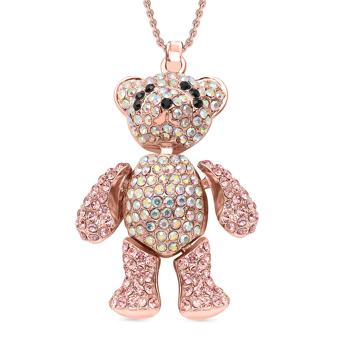 Multi Color Crystal Cubic Zirconia Pendant with Chain (Size 24-2 EXT) V32701620 2