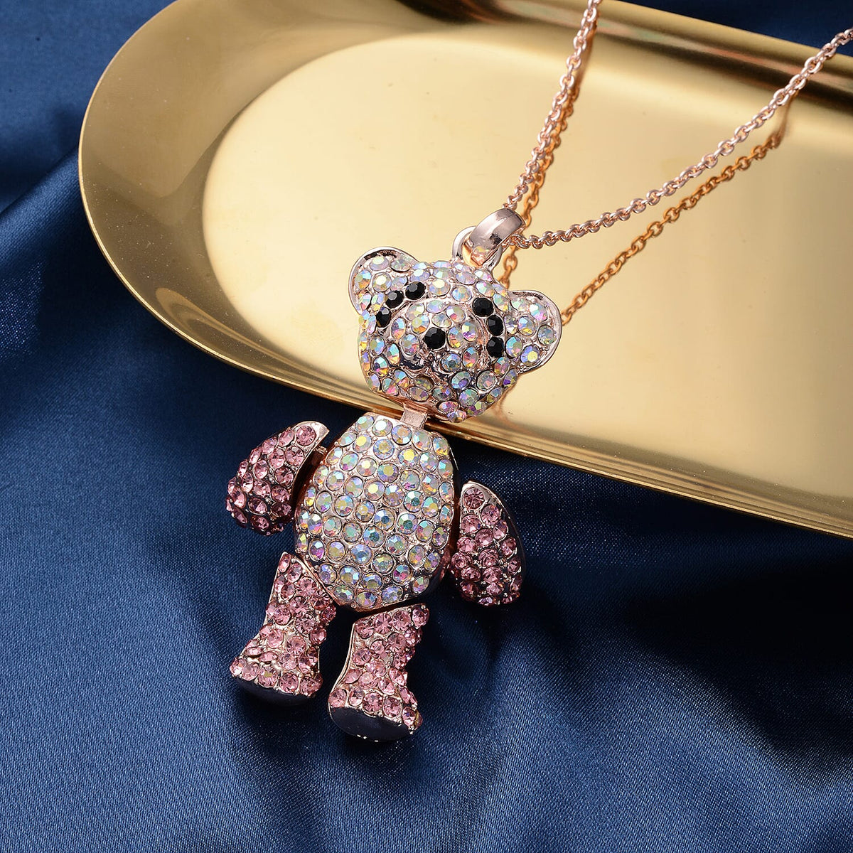 Multi Color Crystal Cubic Zirconia Pendant with Chain (Size 24-2 EXT) V32701620 4
