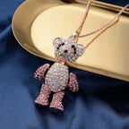Multi Color Crystal Cubic Zirconia Pendant with Chain (Size 24-2 EXT)