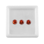 Orange Cubic Zirconia Round Shape Gemstone 4 Ct. - 6 mm