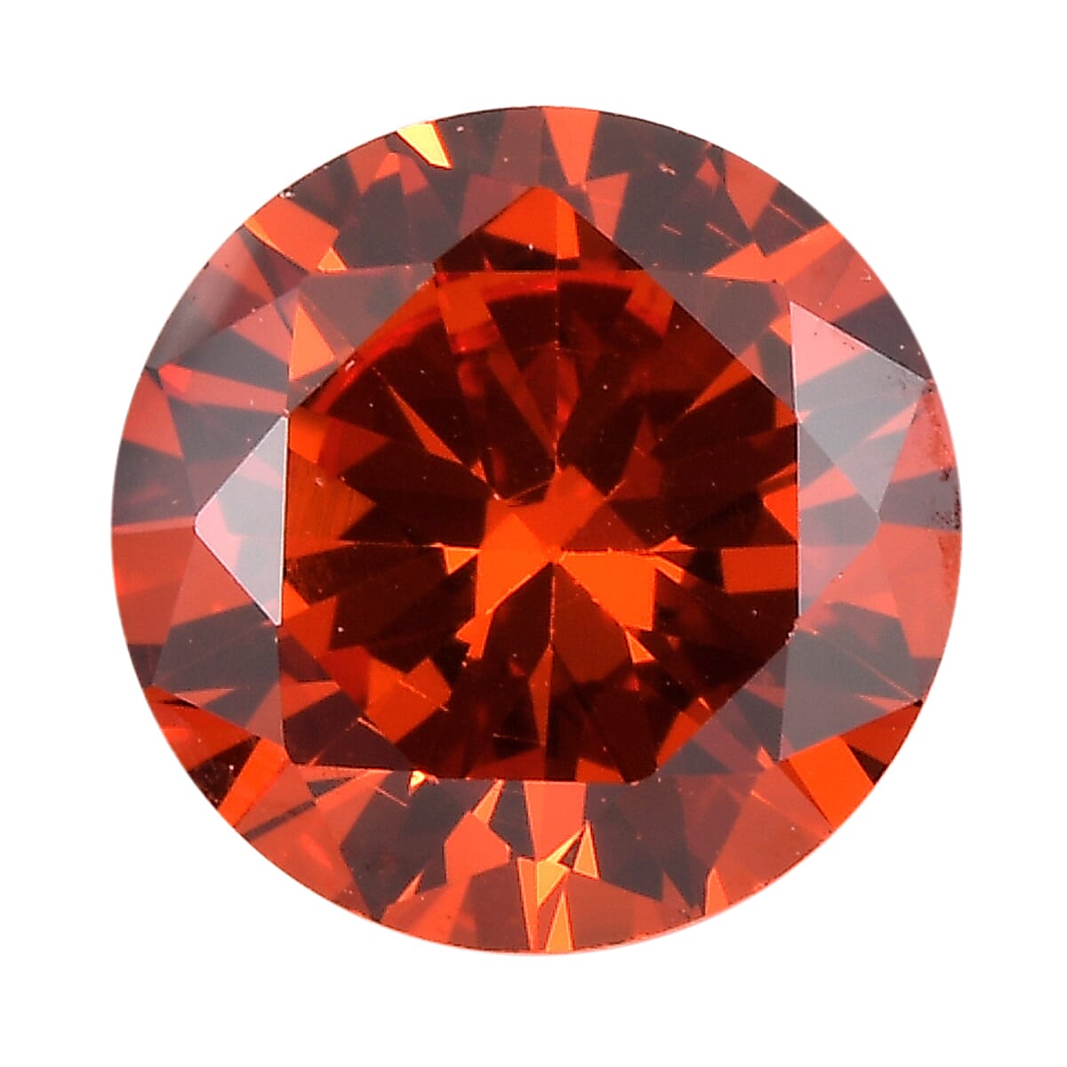 Orange Cubic Zirconia Loose Gemstone in Round Shape 2.12 Ct. (7 mm) 8068391 0
