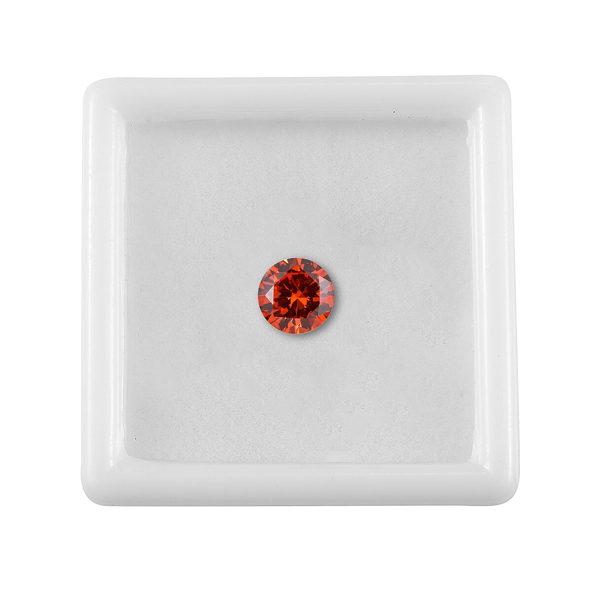 Orange Cubic Zirconia Loose Gemstone in Round Shape 2.12 Ct. (7 mm) 8068391 3