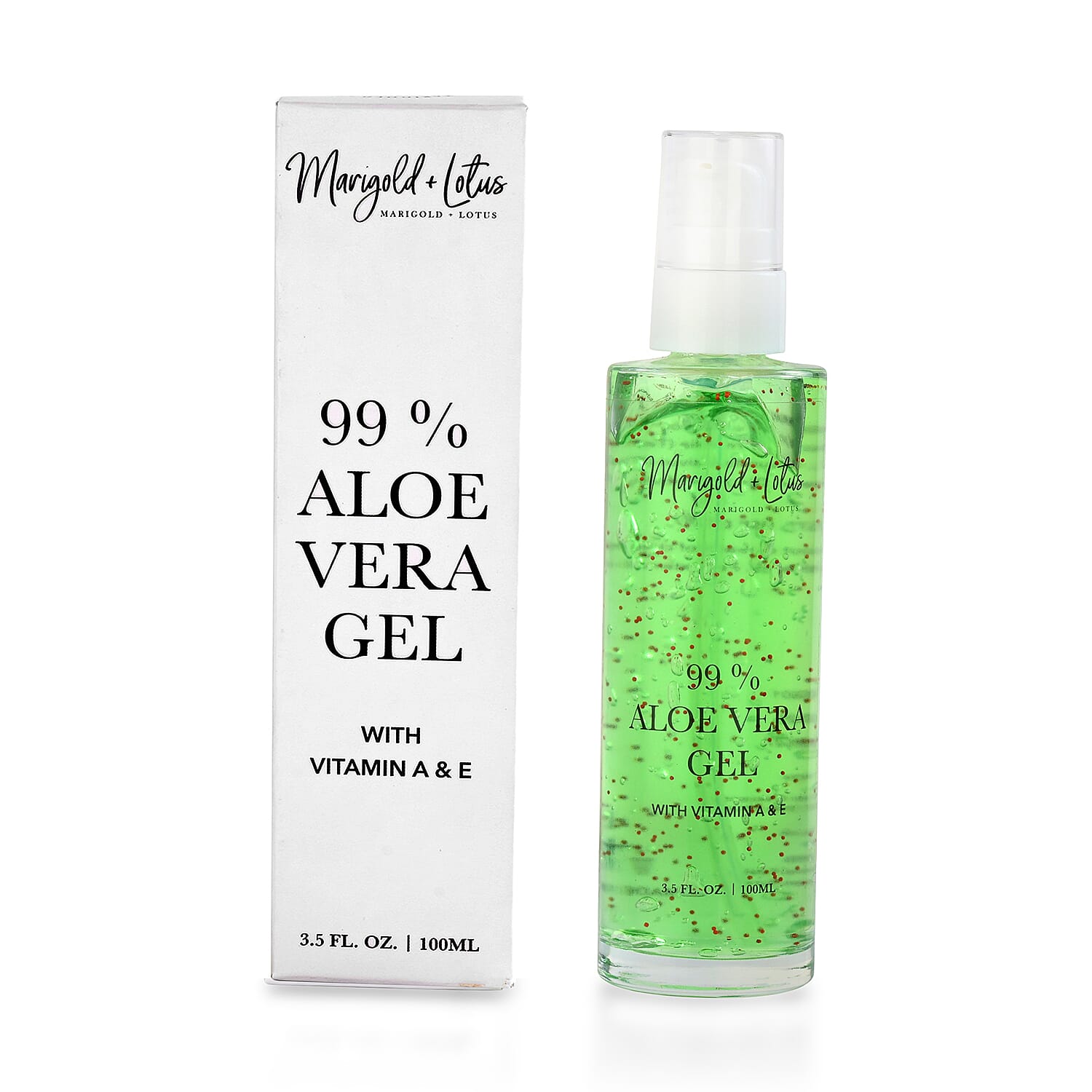 Marigold &amp; Lotus- Aloe Vera Gel with Vitamin A &amp; E (100 ML) 8244715 0