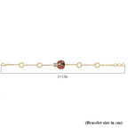 GP Italian Garden Collection - Lady Luck Rose & Lotus Garnet, Black Spinel & Zircon Ladybug Bracelet (Size 7.5) in 18K Vermeil Yellow Gold Plated Sterling Silver 2.36 Ct