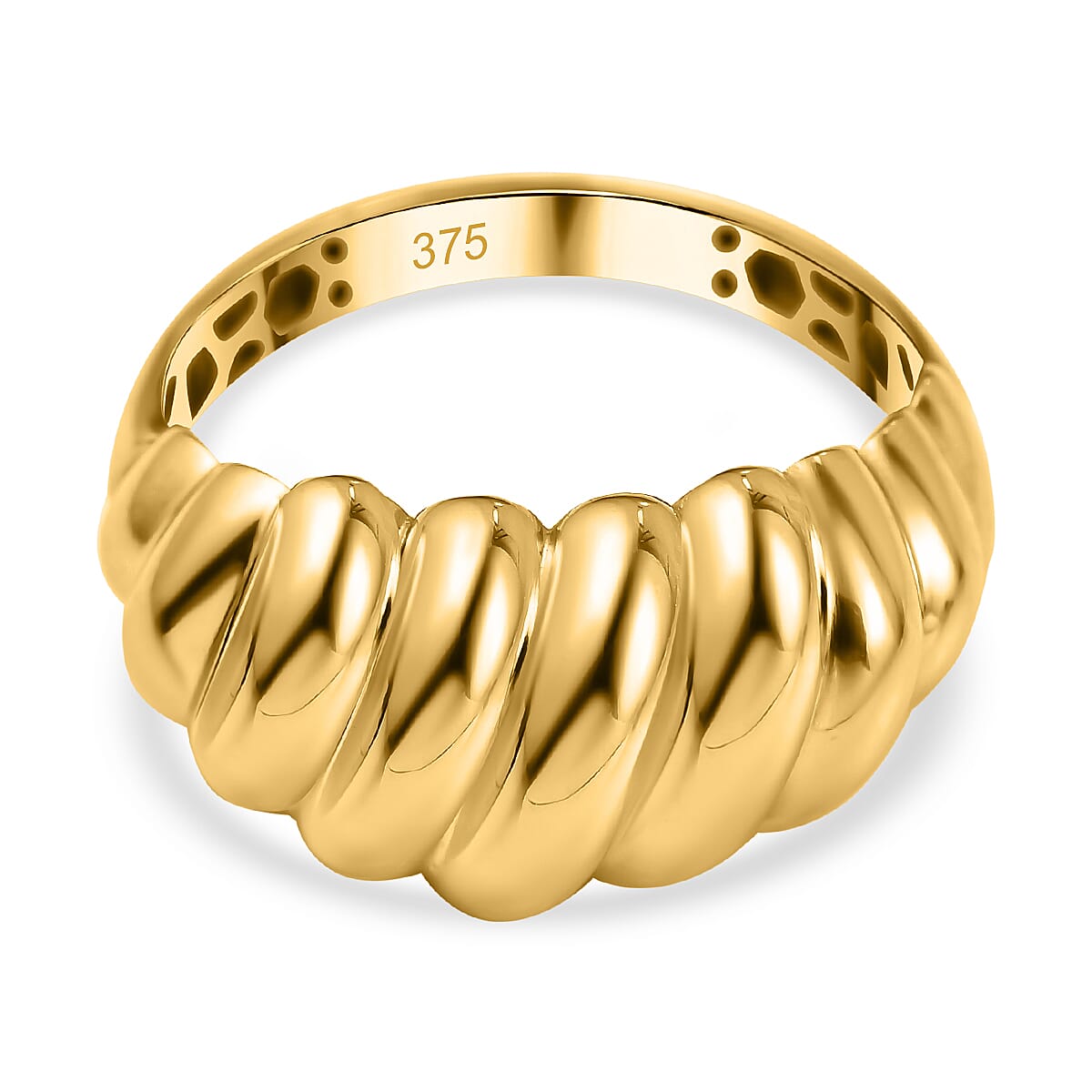 9K Yellow Gold Twisted Dome Ring 7384211 0