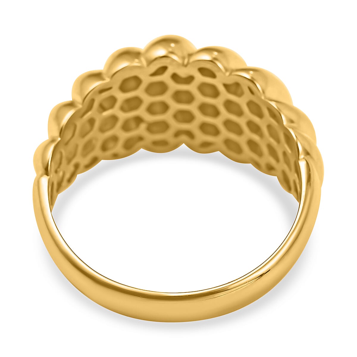 9K Yellow Gold Twisted Dome Ring 7384211 4