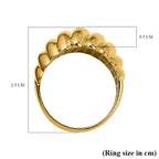 9K Yellow Gold Twisted Dome Ring