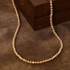 Ottoman Treasures - 14K Yellow Gold Diamond Cut Ball Beads Necklace (Size - 19 with Ext.) with Lobster Clasp Gold Wt. 9.16 Gms.